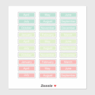 Folha do Adesivo do Planner Mês do Cotovelo Arco-