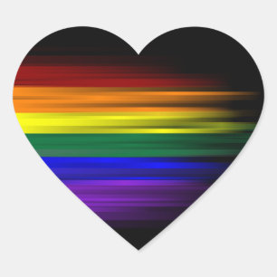 Folha do Adesivo do Sinalizador Arco-Íris (Coração