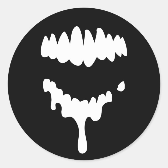 Folha do adesivo dos dentes dos Zombies perdidos (Frente)