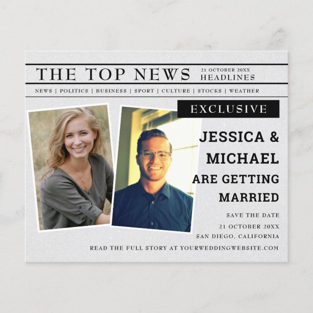 Folha do Jornal de Diversão de Orçamento Foto para (Frente)