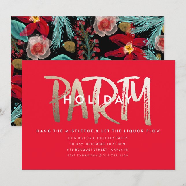 FOLHA DOURADO DE //DO CONVITE DA FESTA NATALÍCIA (Frente/Verso)