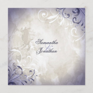 Folha elegante & redemoinho do vintage do convite