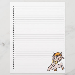 Folha Engraçada De Cartoon Linda Com Pet Letterhea