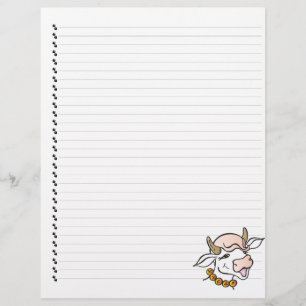 Folha Engraçada De Cartoon Linda Com Pet Letterhea
