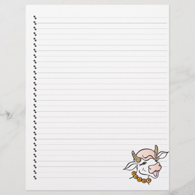 Folha Engraçada De Cartoon Linda Com Pet Letterhea (Frente)