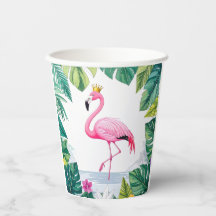 Folha Exuberante | Coroa de Flamingo Rosa Elegante