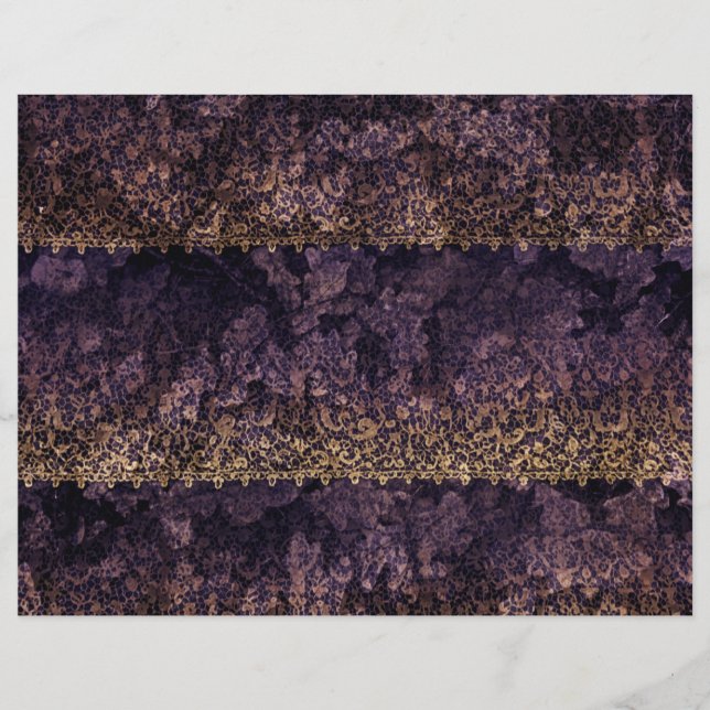 Folha Gótica Scrapbook Junkjournal paper (Frente)