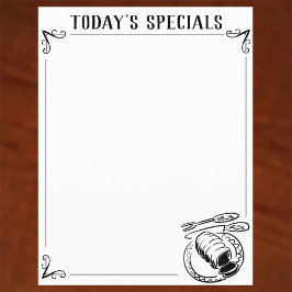 Folha Mestra do Vazio de Menu com Borda. Flyer