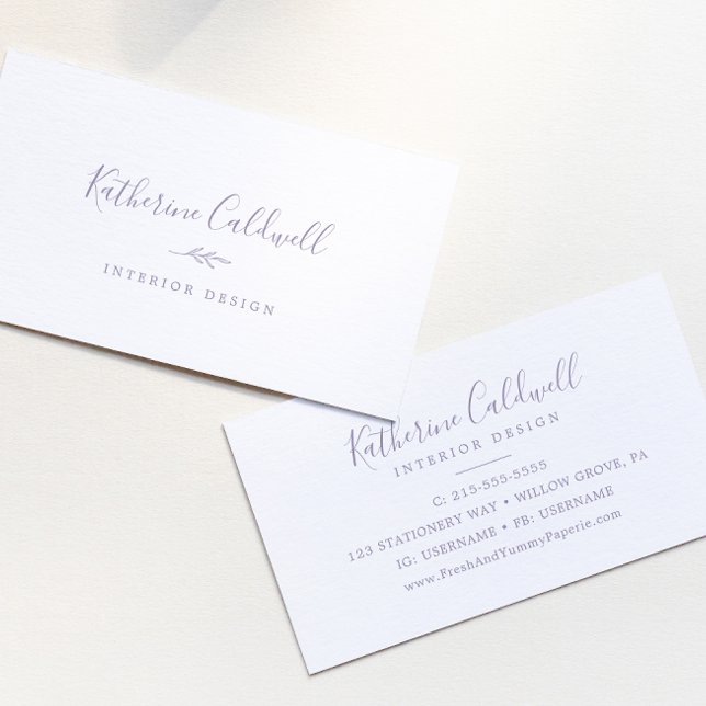 Folha mínima | Cartão de visita Dusty (Criador carregado)