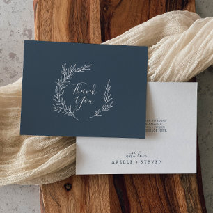 Folha mínima Cartões de agradecimentos Plano Azu