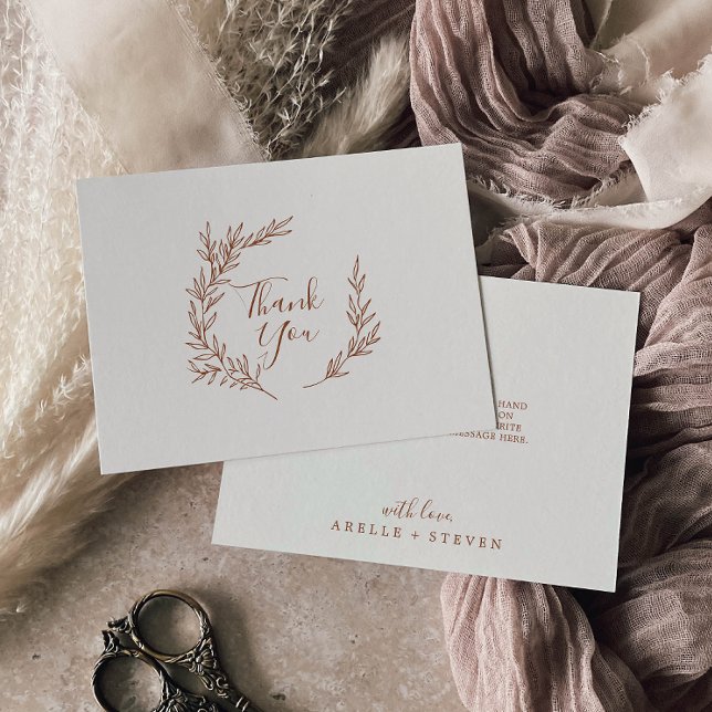 Folha mínima | Cartões de agradecimentos plano Boh (Criador carregado)