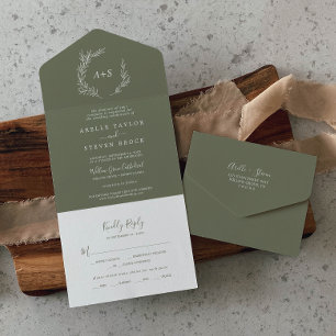 Folha mínima   Casamento Verde Escuro