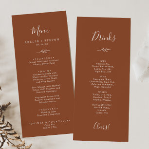 Folha mínima Janto Terracotta e Menu Bebidas