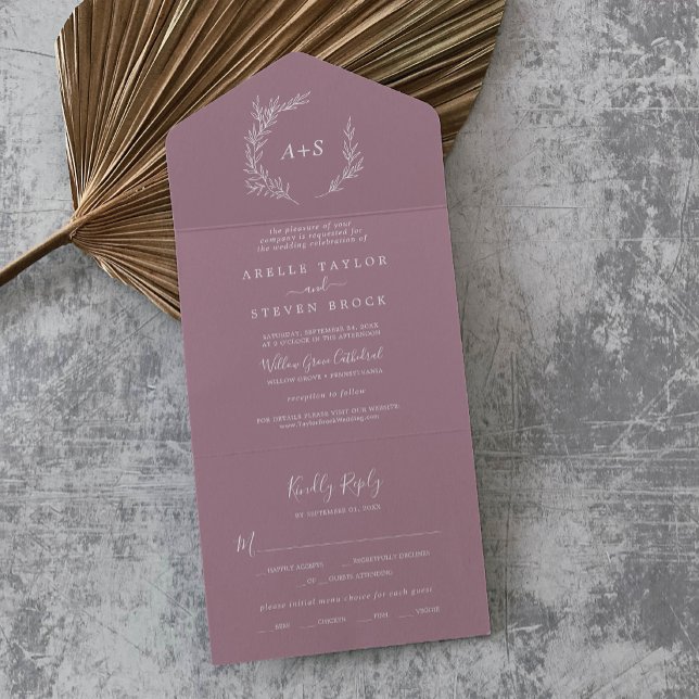 Folha mínima | Mauve Wedding (Criador carregado)