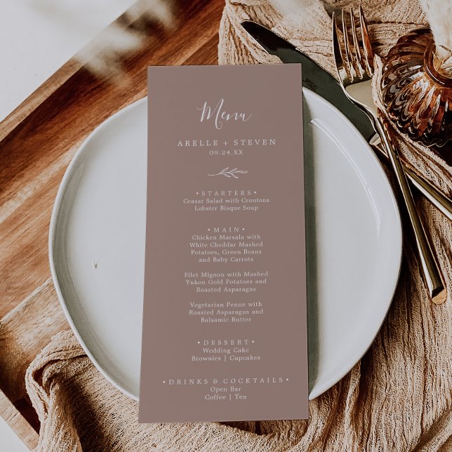 Folha mínima | Menu Janto Neutro de Casamento (Criador carregado)