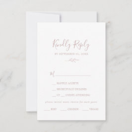 Folha mínima | Placa RSVP de Escolha do Menu Cor-d