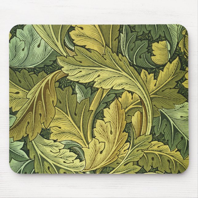 Folha Mousepad do Acanthus de Nouveau da arte (Frente)