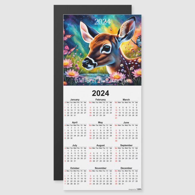 Folha no Cartão de Calendário Magnético de Palavra (Frente/Verso)