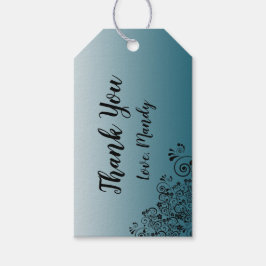 Folha Personalizada Azul Agradecemos as Etiquetas 