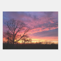 Folha plana de papel de enrolamento sunset de 3