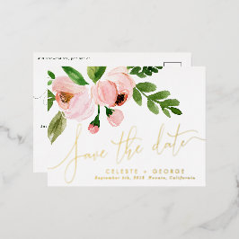 folha real cor-de-rosa floral elegante, salvar a d