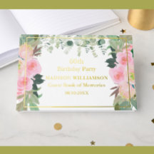 Folha Rosa Elegante, qualquer ano Folha de Ouro de