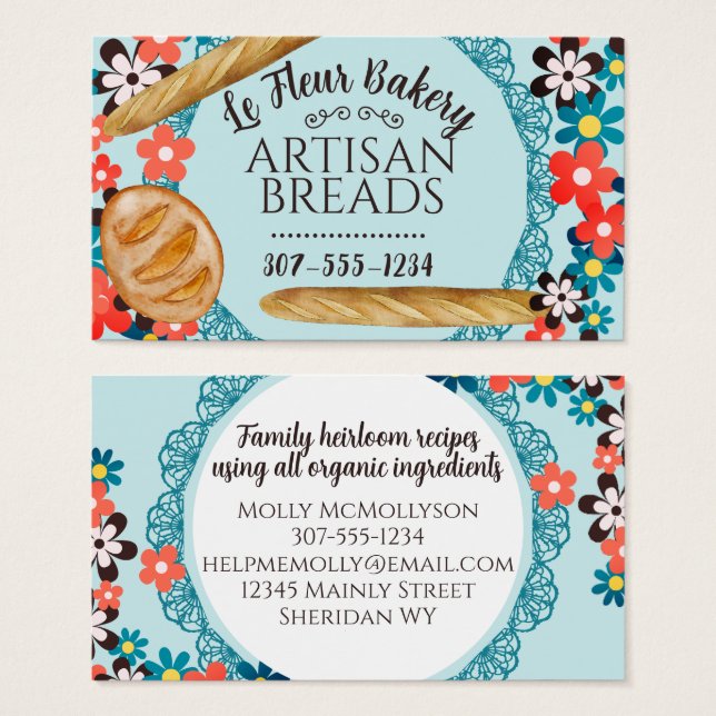 Folha russa de flores de pão pastelaria (Frente & Verso)