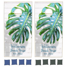Folha Tropical w Shadow Rustic White Wood Name Ano