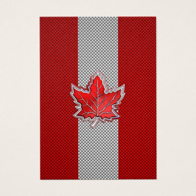 Folha vermelha canadense no Impressão de fibra de  (Frente)