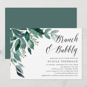 Folhagem Abundante   Convite Brunch e Bubble