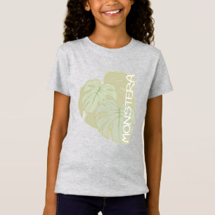 Folhagem de Monstera em T-Shirt verde macio