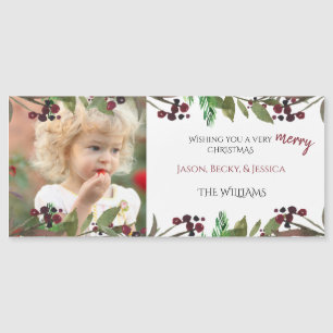 Folhagem de Natal do Magnet Photo & Berries