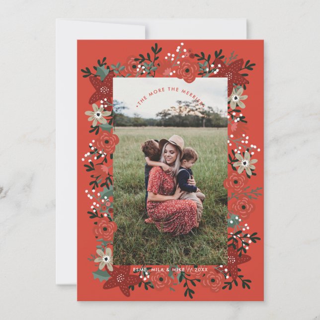 Folhagem de Poinsettia Natal (Frente)