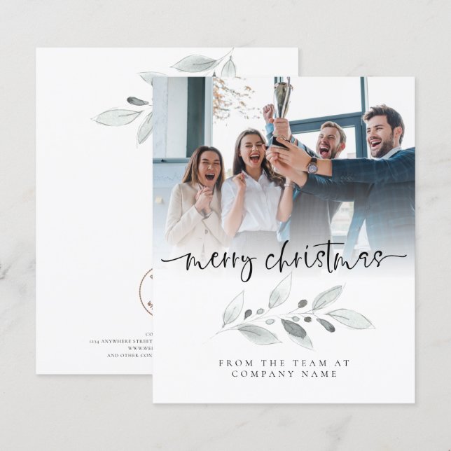 Folhagem do logotipo de orçamento Foto da empresa  (Frente/Verso)