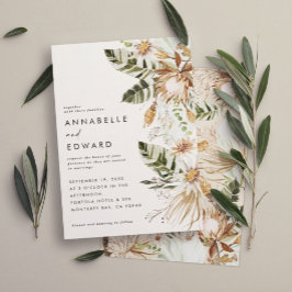 Folhagem elegante botânica e moderna da boemia nat