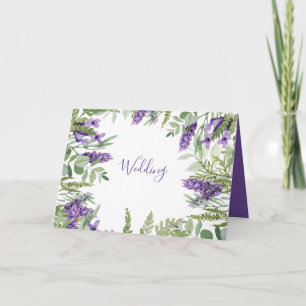 Folhagem Elegante & Convite de Casamento Doblado L