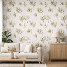 Folhagem Elegante do Minimalismo em Tons Ouros