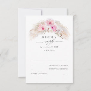Folhagem Exótica da Selva Elegante RSVP de Casamen