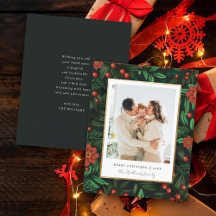 Folhagem Orçamental Verde Feliz Foto de Natal Feli