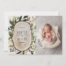 Folhagem russa, anúncio de nascimento floral e de 