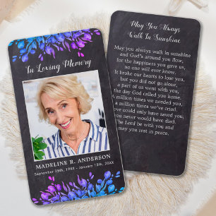 Folhagem Russa Memorial Fotografia Funeral Cartão