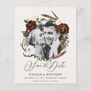 folhagem Rustic do orçamento salva o anúncio da da