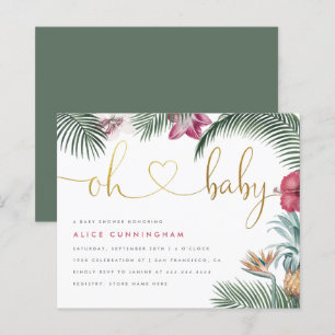 Folhagem tropical de orçamento Oh Baby Dourado Ch