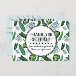 Folhagem tropical e Cartões de agradecimentos de f