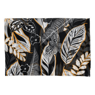 Folhagem Tropical: Padrão de Vintagem Escura