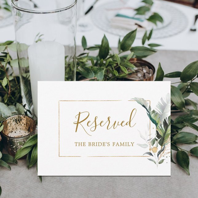 Folhagem Tropical Sinal Verde Reservado Dourado Ca (Criador carregado)