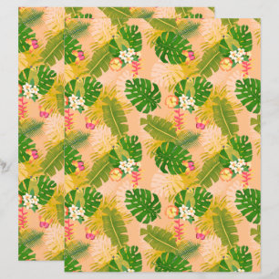 Folhagem Tropical Verão Laranja