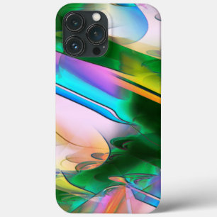 Folhas abstrato coloridas com estilo psicodélico