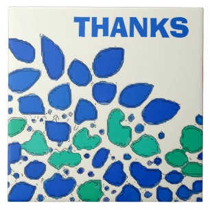 Folhas azuis Azulejo cerâmico