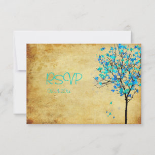 Folhas azuis da viintagem do PixDezine rsvp